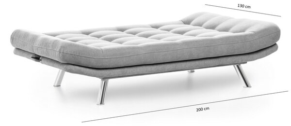 Hanah Home 3-miestna pohovka Misa 200 cm sivá