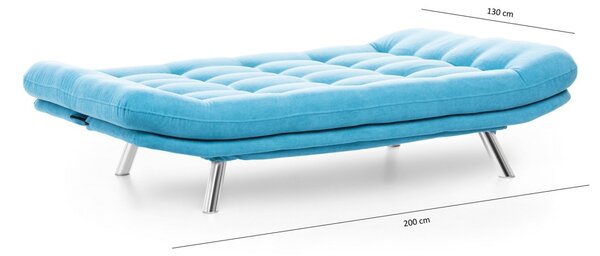 Hanah Home 3-miestna pohovka Misa 200 cm tyrkysová