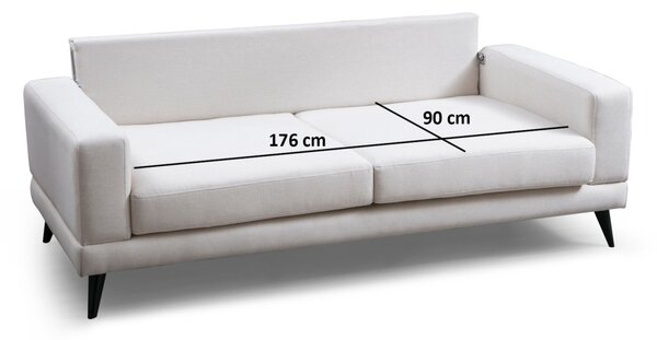 Hanah Home 3-miestna pohovka Nordic 210 cm béžová