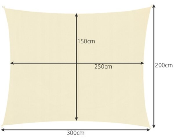 Tieniaca plachta obdĺžnik 2 x 3 m 23163