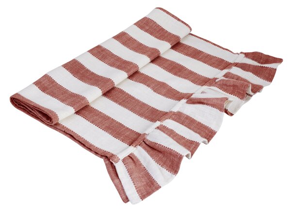 Behúň na stôl Ida Stripe Red/White 50 × 150 cm