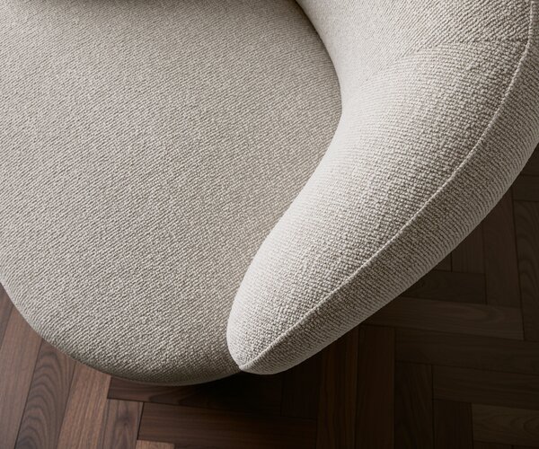 DELIFE Lounge kreslo Nova 88x88 cm tkanina mäkký béžová