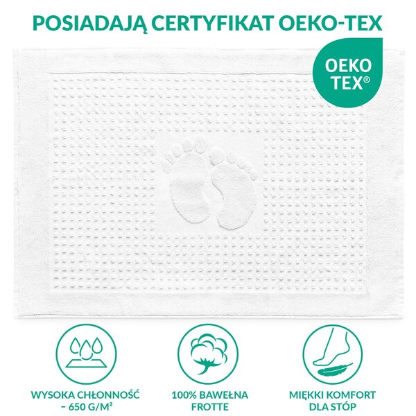 PREDLOŽKA DO KÚPEĽNE HOTEL FEET BIELA 50X70 CM
