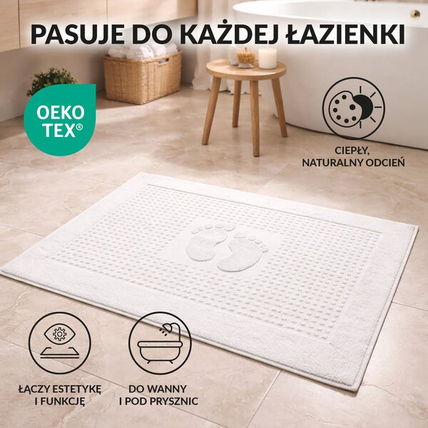 PREDLOŽKA DO KÚPEĽNE HOTEL FEET BIELA 50X70 CM