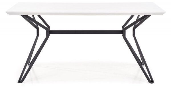 Halmar Jedálenský stôl PASCAL 160x90 biely/čierny