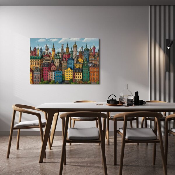 Obraz farebná mestská panoráma