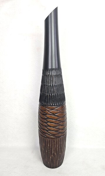 Váza čierna CARINA 2, 80 cm, drevo,ručná práca