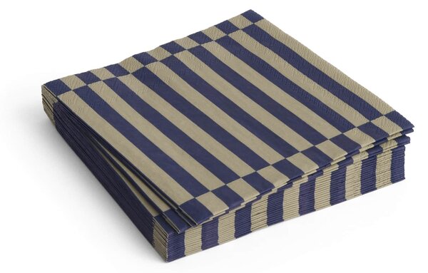 Papierové servítky Pattern Lunch Dark Blue/Dark Sand – set 20 ks