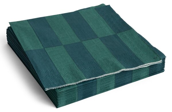 Papierové servítky Pattern Dinner Green/Dark Green – set 20 ks