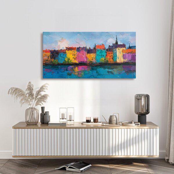 Obraz farebná mestská architektúra