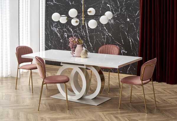 Luxusný jedálenský stôl Hema1964, biely