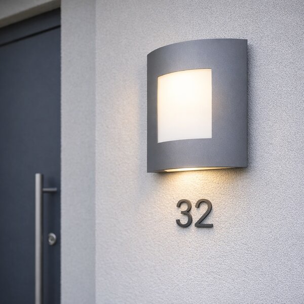 Vonkajšia nástenná lampa antracit IP44 - Emmerald 1