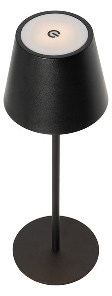 Stolná lampa čierna vrátane stmievateľnej a nabíjateľnej LED IP54 - Murdock