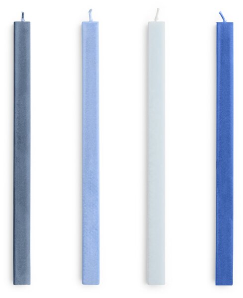 Sviečka Square Candle Blues – set 4 ks