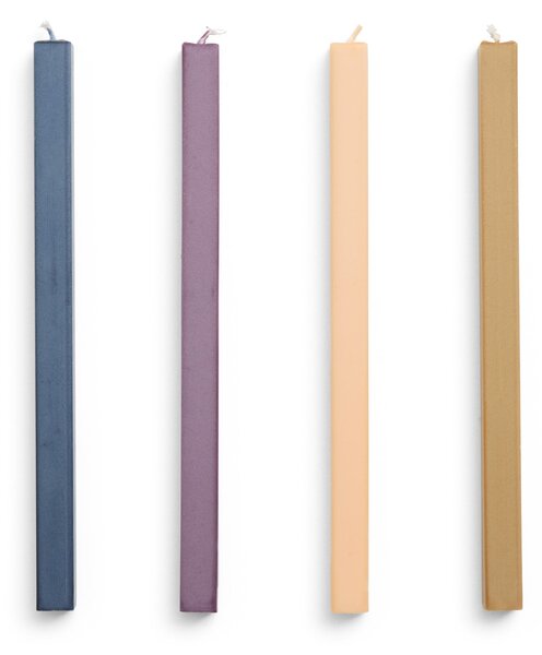 Sviečka Square Candle Dark – set 4 ks