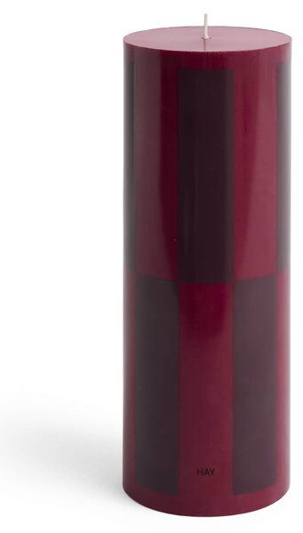 Sviečka Column Candle L Wine and Bordeaux Large Check 170 h