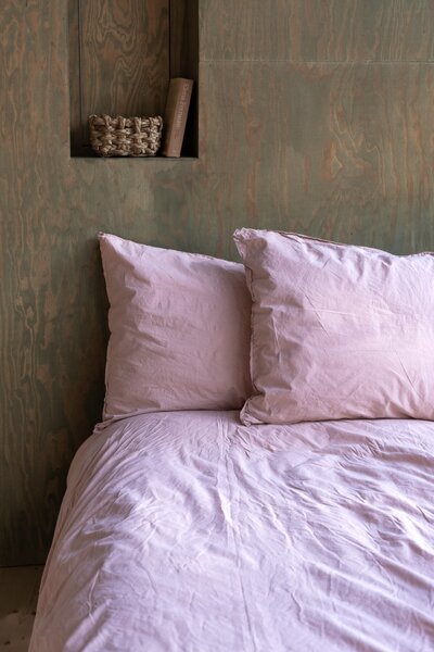 Obliečky z organickej bavlny Crinkle Creamy Violet 150 × 210 cm