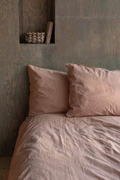 Obliečky z organickej bavlny Crinkle Peach Pink 150 × 210 cm
