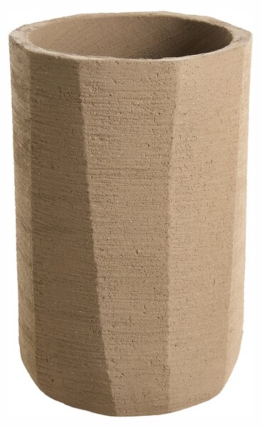 Kvetináč sivobéžový cement sklolaminát 33 x 50 cm okrúhly tvar moderný štýl interiér exteriér