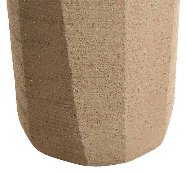 Kvetináč sivobéžový cement sklolaminát 33 x 50 cm okrúhly tvar moderný štýl interiér exteriér
