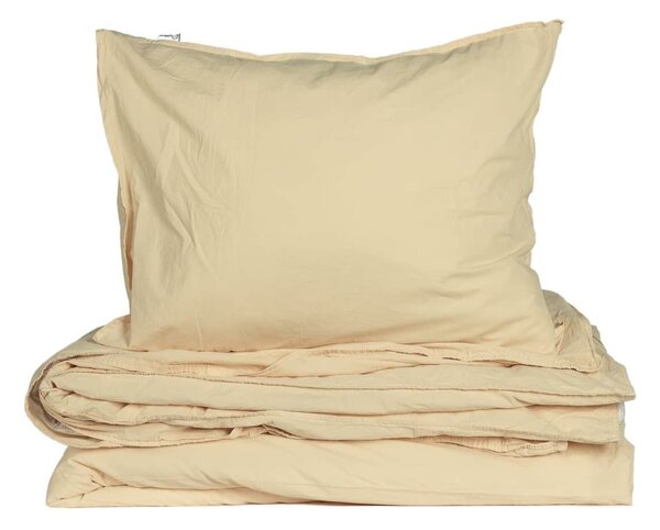 Obliečky z organickej bavlny Crinkle Sunny Yellow 150 × 210 cm
