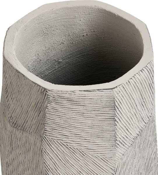 Kvetináč sivý cement sklolaminát 28 x 45 cm okrúhly tvar moderný štýl interiér exteriér
