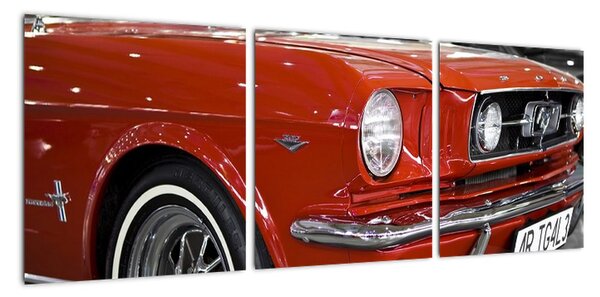 Červené auto - obraz (Obraz 90x30cm)