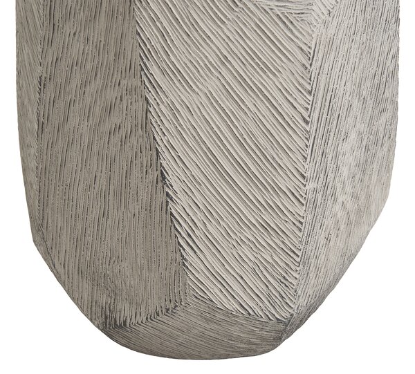 Kvetináč sivý cement sklolaminát 28 x 45 cm okrúhly tvar moderný štýl interiér exteriér