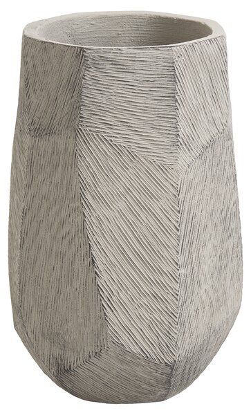 Kvetináč sivý cement sklolaminát 28 x 45 cm okrúhly tvar moderný štýl interiér exteriér