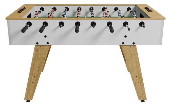 Stolný futbal 142x76x88 cm - prírodný/biely