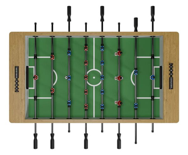 Stolný futbal 142x76x88 cm - prírodný/biely
