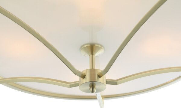 Open Design OR84436 - Stropné svietidlo STESSO 4xE27/12W/230V priemer 65 cm mosadz/biela