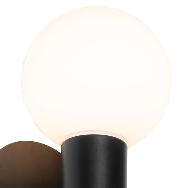 Moderná nástenná lampa čierna IP44 2-svetlo - Cederic