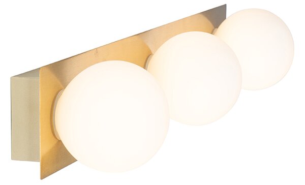 Moderná nástenná lampa zlatá 48 cm IP44 3-svetlo - Cederic