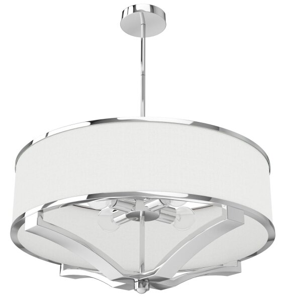 Open Design OR84801 - Luster na tyči GERDO 4xE27/12W/230V lesklý chróm/biela