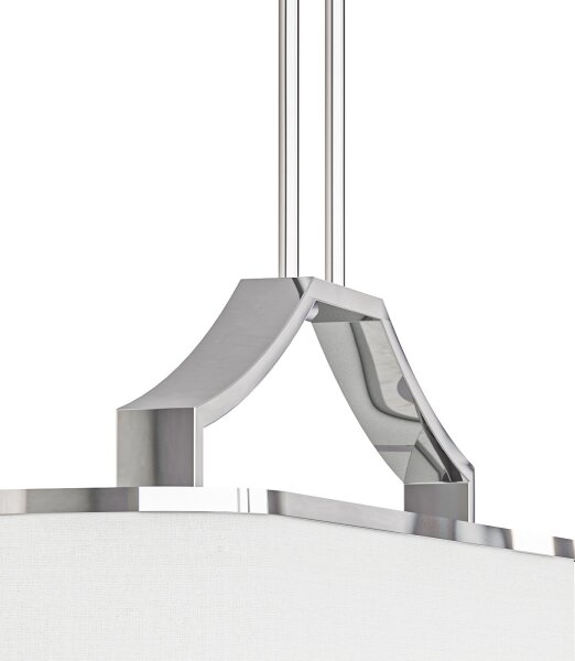 Open Design OR84849 - Luster na tyči GERDO OVALE 6xE14/12W/230V lesklý chróm/biela