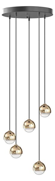 Open Design OR85518 - LED luster na lanku BOLICINA 5xLED/5W/230V zlatá/čierna