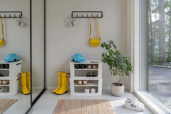 Úložný box s otvorenou prednou hranou, MODULE, s vekom, biely - 59,5 × 39,5 × 30 cm