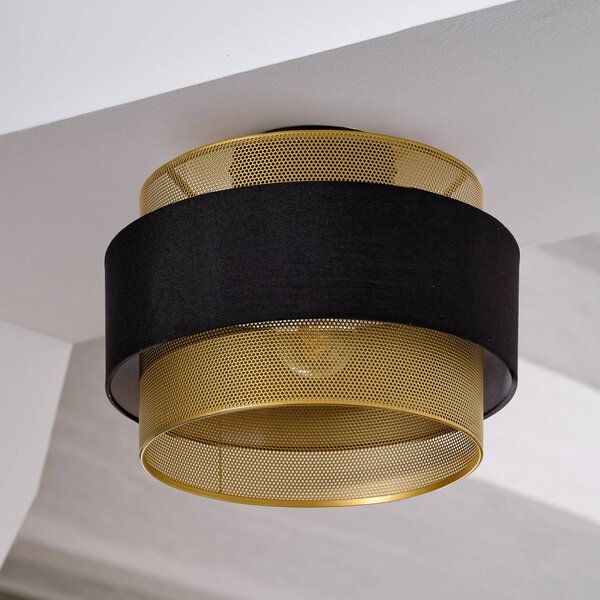 Stropné svietidlo OSRAM Decor Hornet, 1-pl., čierne/zlaté, Čierna, Obývacia izba / jedáleň, Textil / látka / hodváb, Moderný
