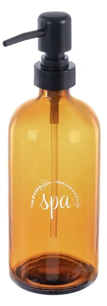 Orion Sklenený hnedý dávkovač na mydlo SPA, 500ml