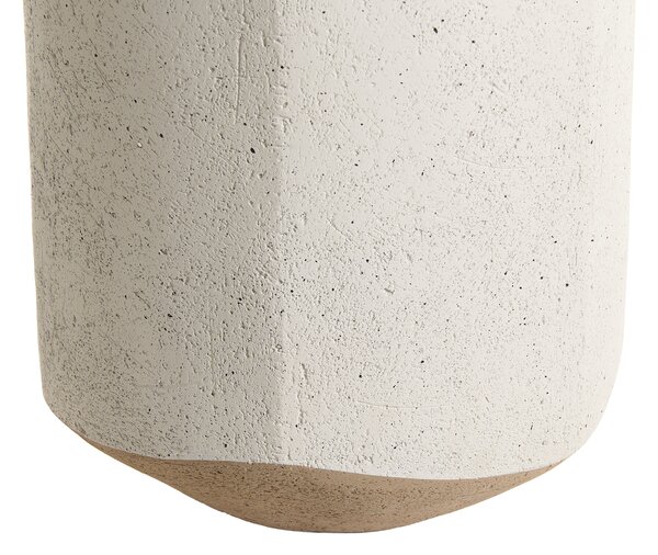Kvetináč krémová biela cement sklolaminát 32 x 49 cm okrúhly tvar moderný štýl interiér exteriér