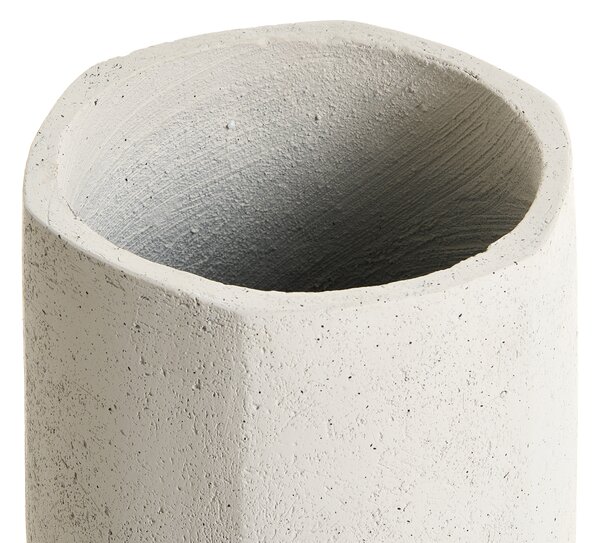 Kvetináč krémová biela cement sklolaminát 32 x 49 cm okrúhly tvar moderný štýl interiér exteriér