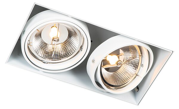 Zástenné bodové svietidlo biele GU10 AR111 bez rámu 2-žiarovkové - Oneon