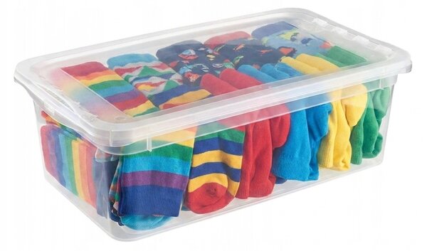Keeeper Úložný box s vekom (má 2 funkcie) BEA Clearbox 5,5L, 33 x 19 x 12 cm