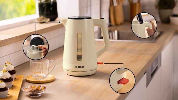 Bosch TWK 1M127 - Rýchlovarná kanvica MyMoment, béžová