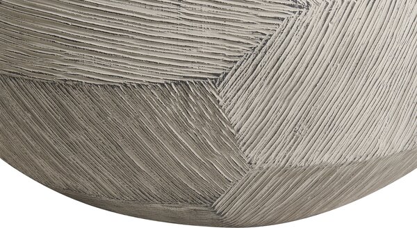 Kvetináč sivý cement sklolaminát 47 x 23 cm okrúhly tvar moderný štýl interiér exteriér
