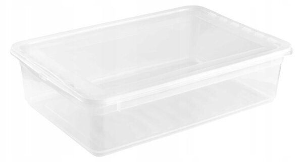 Keeeper Úložný box s vekom (má dve funkcie) BEA Clearbox 8L, 39 x 26,5 x 10 cm