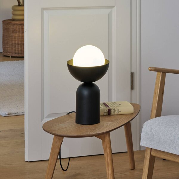 OSRAM Stolová lampa Decor Bowl, čierna, oceľ, E14, Čierna, Obývacia izba / jedáleň, kov, Moderný, Stojacie svietidlo