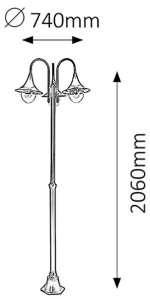 Rabalux 8248 - Vonkajšie svietidlo KONSTANZ 3xE27/100W/230V IP44