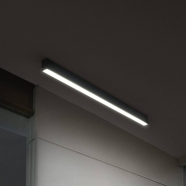 OSRAM stropné LED svetlo Office line Cuboid čierne 4000 K stmievateľné, Čierna, Pracovňa / Kancelária, Hliník, Moderný, Stropné svetlo
